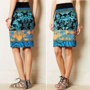 Plenty by Tracy Reese Elastic Waistband Floral Skirt in Flower Vase Multi Size 6